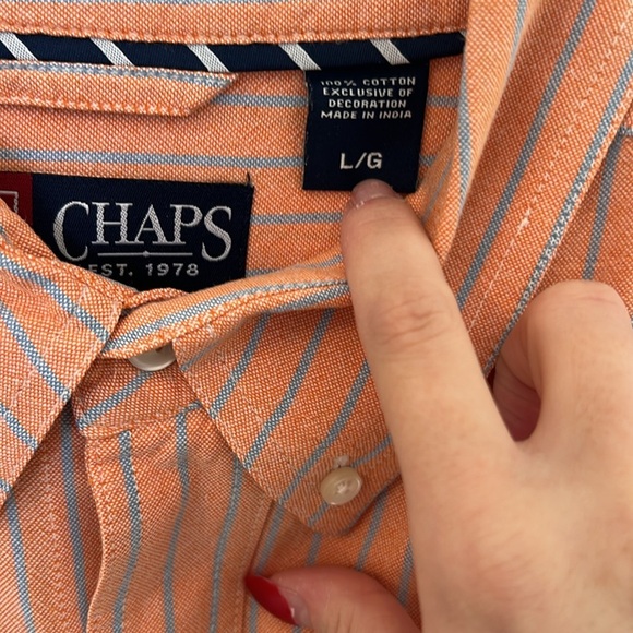 Men’s chaps button down shirt size large - Picture 3 of 3